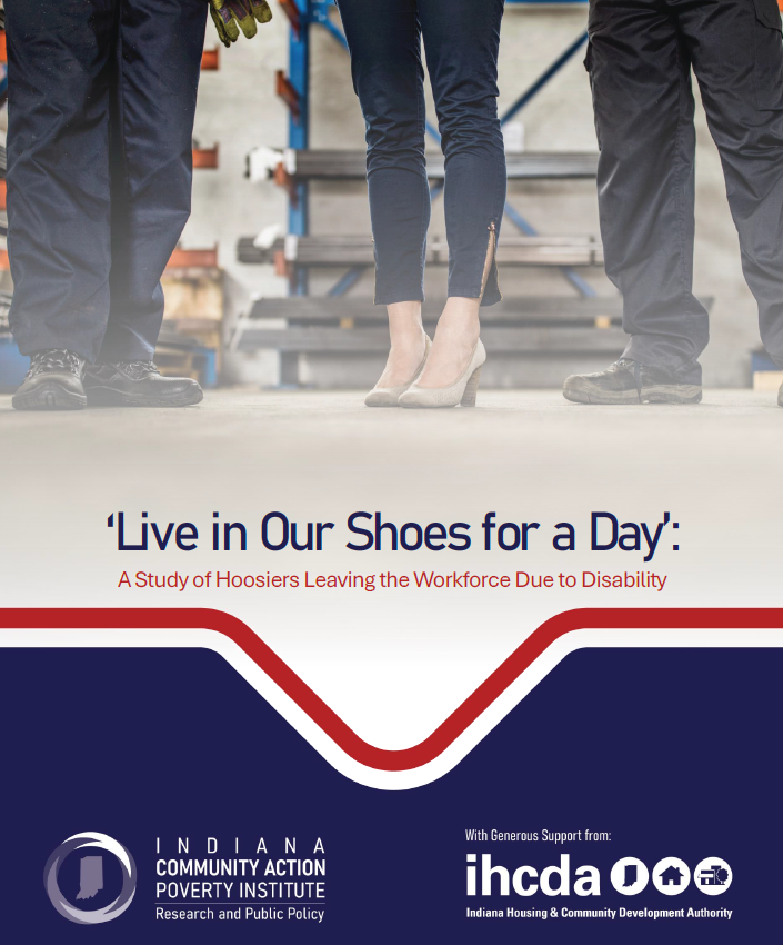 Cover showing report title and image of workers' shoes